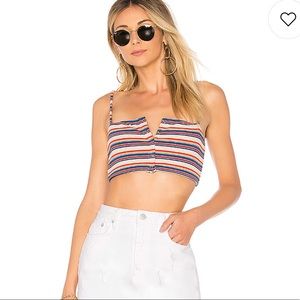 NWT privacy please striped crop top s